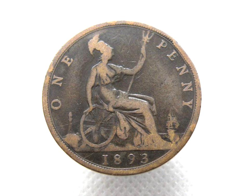 1893年イギリスのペニーとハーフペニー硬貨 - ビクトリア女王