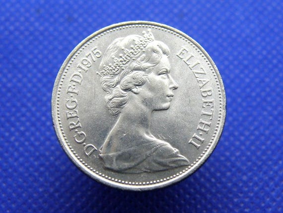 イギリスエリザベス10ペンス 1975年 10ペンス硬貨 - 英国10ペンス硬貨 - エリザベス2世女王 - 50歳