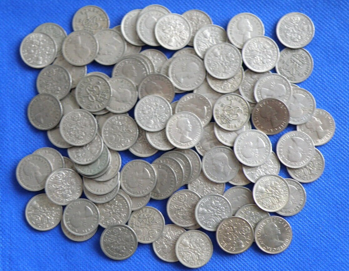 6ペンス 100枚セット 1953年~1967年 6ペンス 100枚セット 1953年~1967