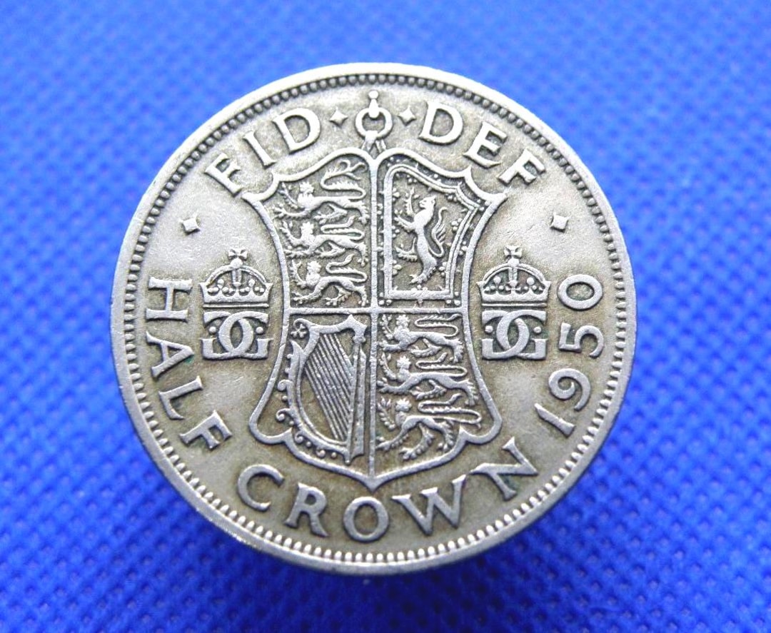 1950年英国ハーフクラウン硬貨 - 2シリング6ペンス硬貨。ジョージ6世