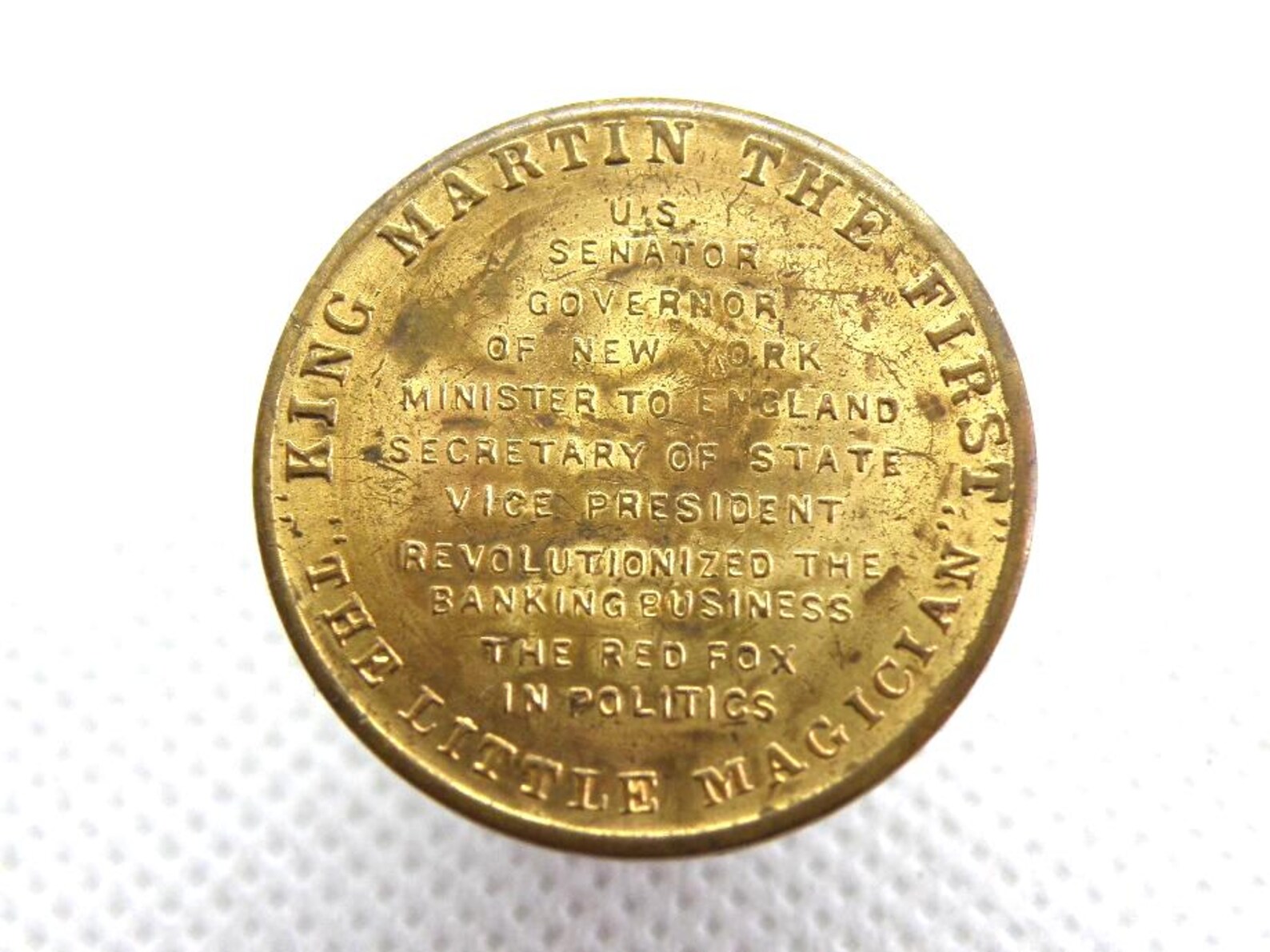 U.S.A PRESIDENTS MEDALLIONS - Three Brass Medals - Martyn Van Buren ...