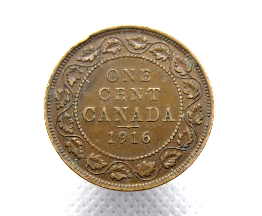 カナダ - 1916年 1セント 1セント硬貨 - ジョージ5世 - オリジナル114