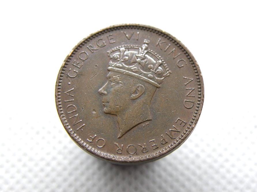 セイロン - 1942年 1セント硬貨 - 国王ジョージ6世 - セイロン