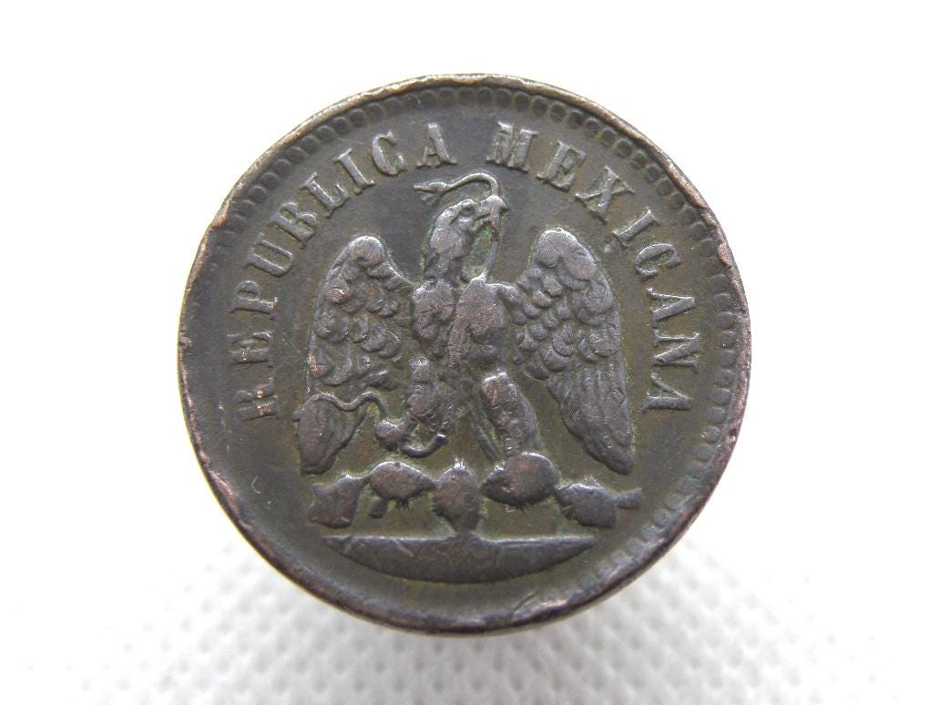 1889 Mexican Centavo Coin: Copper Eagle \u0026 Snake Design - Etsy, image size:1032x774
