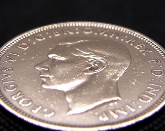 1938 BRITISH PENNY COIN - Large Old Bronze 1d Coin - Polished