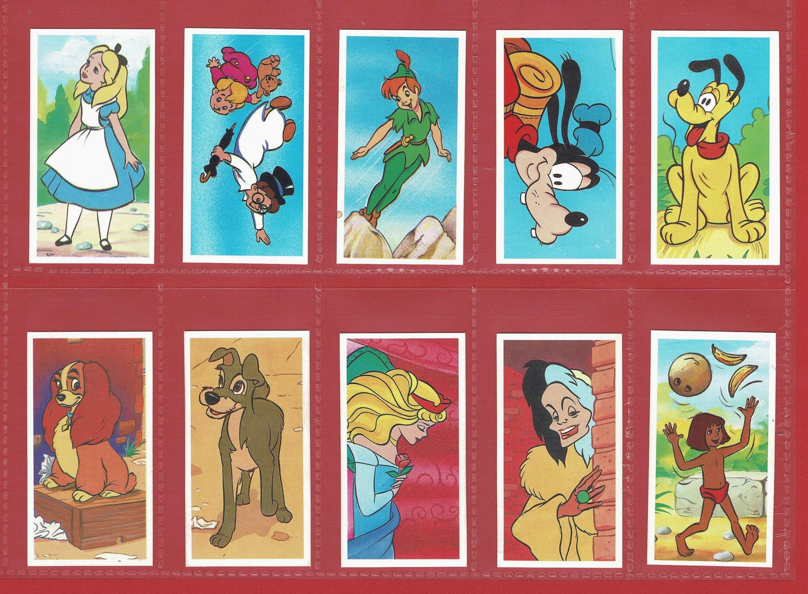 disney cigarette cards WALT DISNEY CARDS - the Magical World of Disney - Brooke Bond Tea Card Set  - Disney Favourites Mickey Mouse. Donald Duck Pluto (OS01)