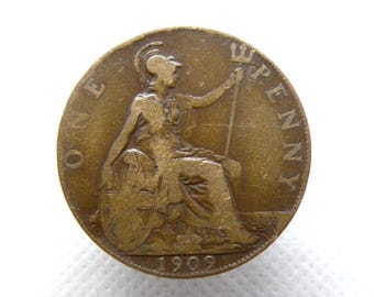 1893 HALFPENNY COIN - Victorian Bronze 1/2 Penny Coin. Queen