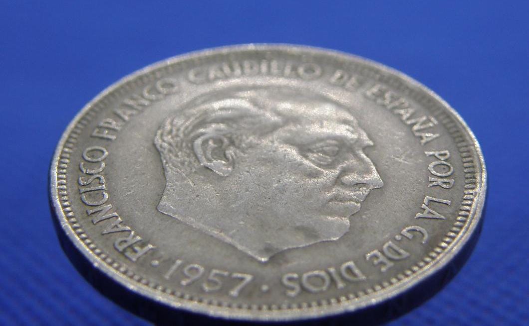 スペイン 1957年 コイン - 50ペセタ コイン - ミントマーク59
