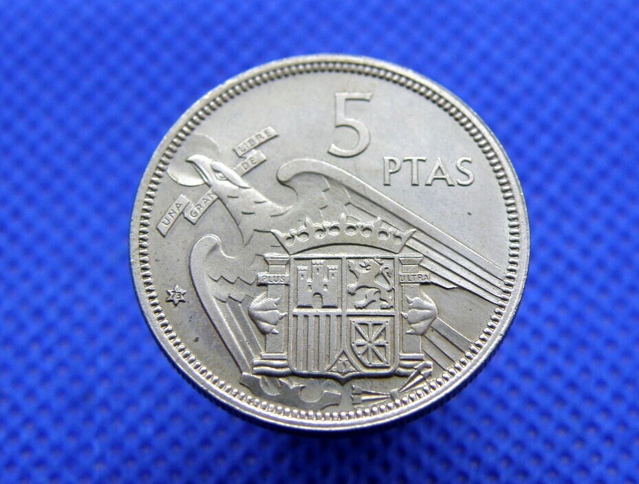 期間限定！最安値挑戦】 4102【スペイン】5ペセタ銅貨 硬貨 古銭 100枚