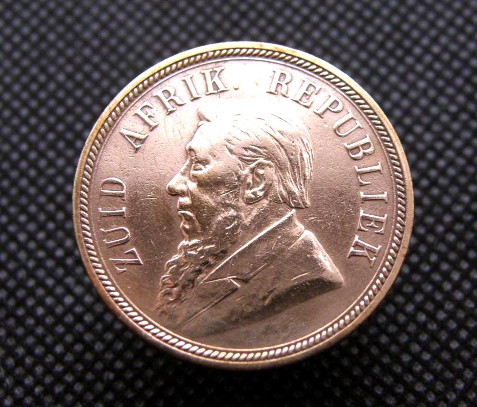 南アフリカ 1898 ペニー コイン - 本物の Z.A.R.南アフリカ共和国銅貨