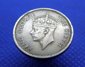 1950年マラヤコイン - 10セント - 英国国王ジョージ6世発行 - 本物の