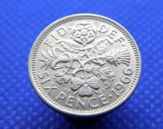 60歳の誕生日 - 1966年 ラッキーシックスペンス硬貨 - 本物の英国