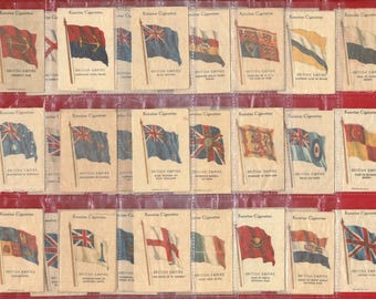 British Empire Silk Flags: 1934 Kensitas Tobacco Cards - Near