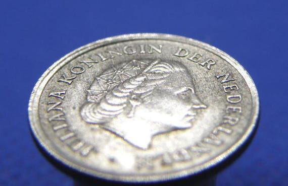 1970 Silver NETHERLANDS ANTILLES COIN - 1/10th Gulden Coin