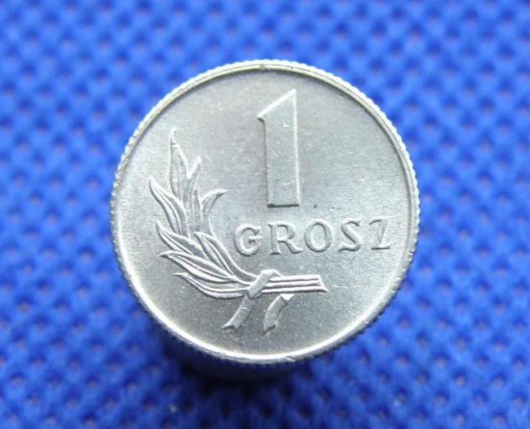 1077.　エラー？　1949年　ポーランド　1グロッシェン　アルミニウム 1949年 ポーランド - 1グロシュ硬貨 - 翼のある鷲／小枝のデザイン