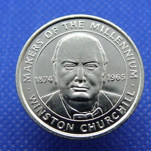 WINSTON CHURCHILL - Medallion - British Prime Minister / World War II Leader - Makers of The Millennium Collectable Medal Coin (OS01)