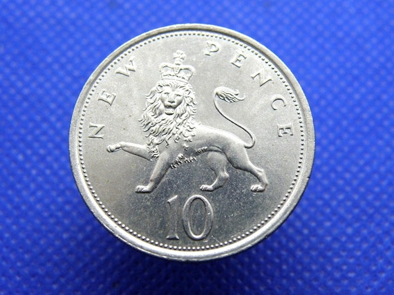 1975年 10ペンス硬貨 - 英国10ペンス硬貨 - エリザベス2世女王 - 50歳 
