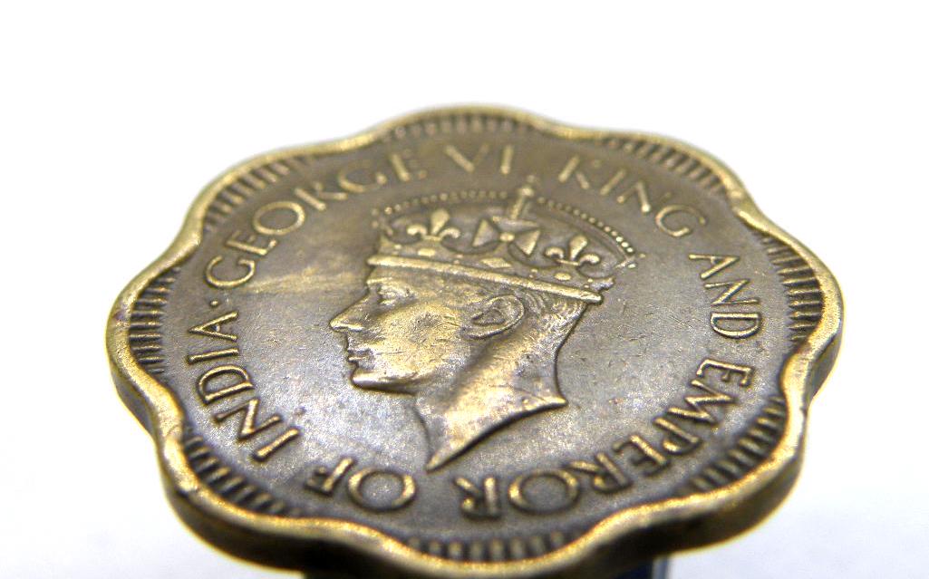 1944年セイロン - 10セント硬貨 - ジョージ6世硬貨 - セイロン