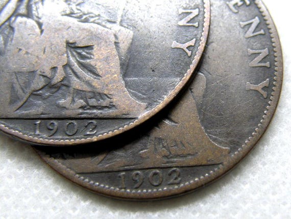 希少「LOW TIDE」1902年1ペンス硬貨 - 希少コイン - キング