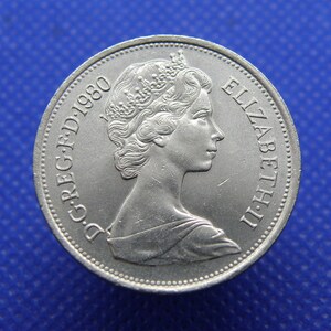 1980年英国10ペンス硬貨：エリザベス2世女王 - オリジナル10ペンス