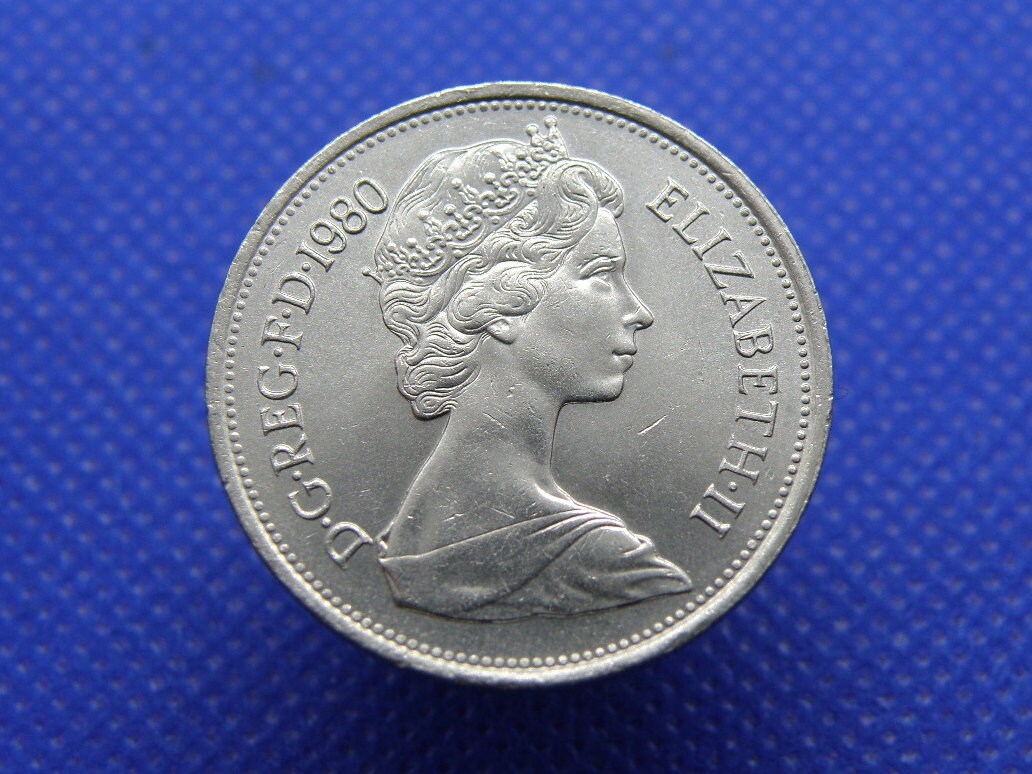 1980年英国10ペンス硬貨：エリザベス2世女王 - オリジナル10ペンス