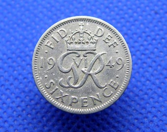 ★ご注文品★英6ペンス1953⁻1966年版 x300枚 流通品 1953年 6ペンス硬貨 - 英国6ペンス硬貨。エリザベス2世戴冠式記念