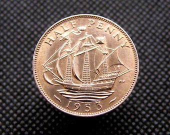 K*3様 1811年イギリス　バーミンガム　ローズ銅山会社　ハーフペニー銅貨　ト Coin, Great Britain, Rose Copper Company, Halfpenny Token, 1811