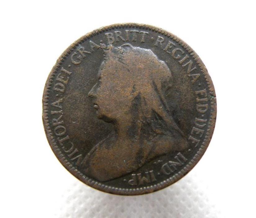 1896年製 イギリス ペニー硬貨およびハーフペニー硬貨 - ヴィクトリア