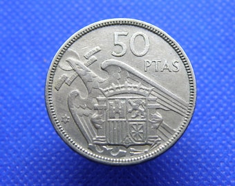 スペインのコイン50枚：スペイン・ペセタ通貨コレクション（1940-2001