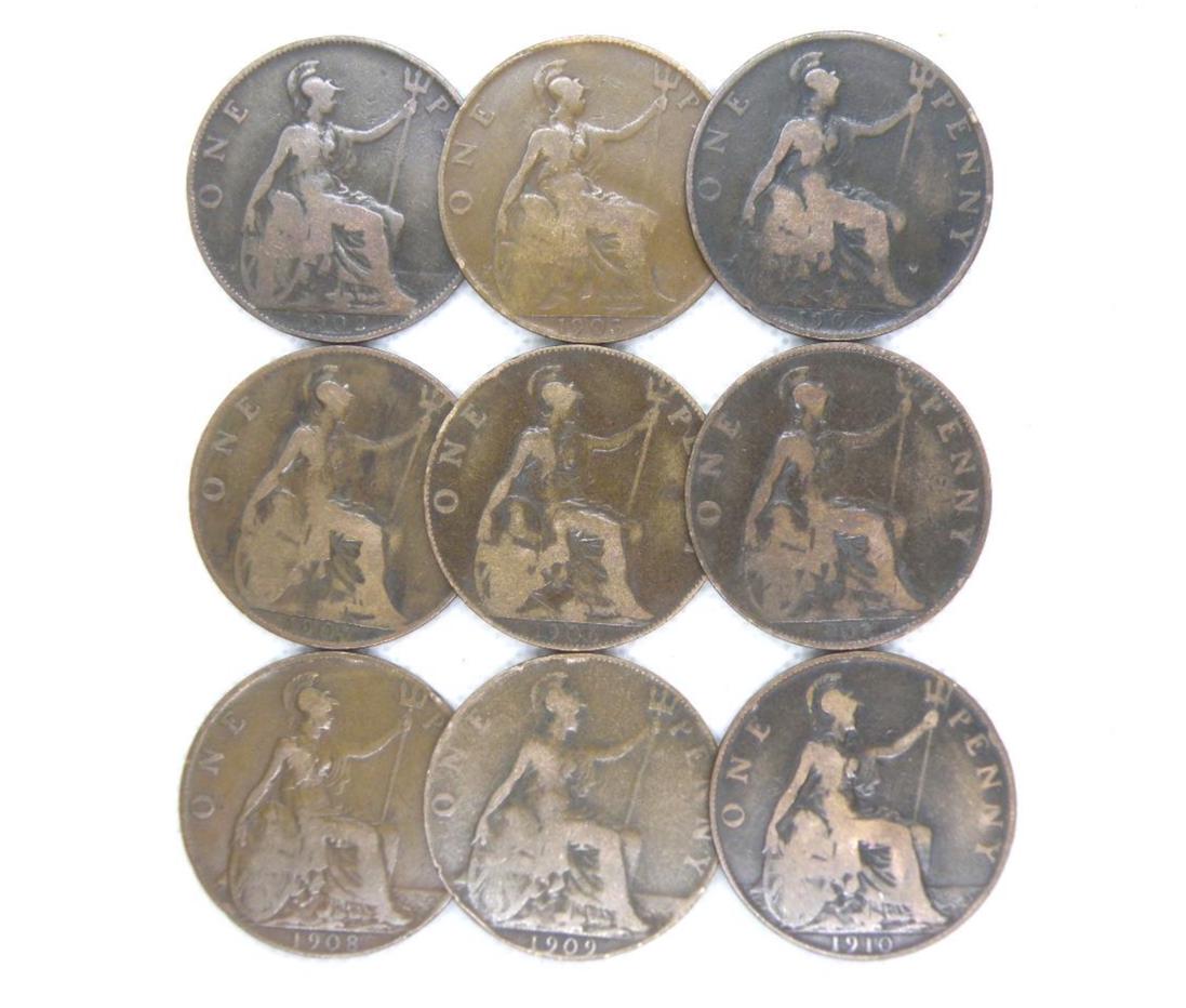 1910 one penny coin - Etsy 日本