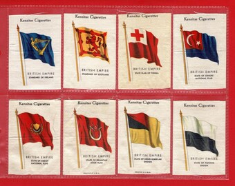 British Empire Silk Flags: 1934 Kensitas Tobacco Cards - Near