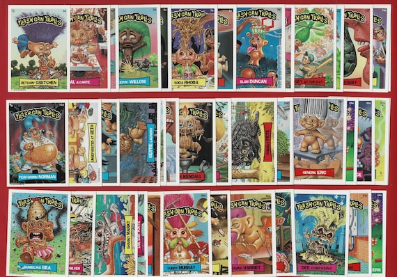 TRASH CAN TROLLS Trading Cards - 0riginal 1992 Topps Fun Cards
