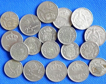 スペイン・ペセタ貨幣コレクション：1946-2001年 外国通貨セット