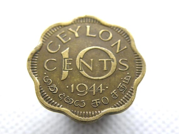 1944年セイロン - 10セント硬貨 - ジョージ6世硬貨 - セイロン