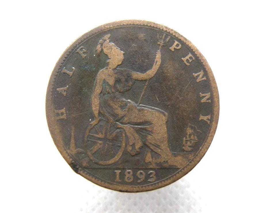 1893年イギリスのペニーとハーフペニー硬貨 - ビクトリア女王
