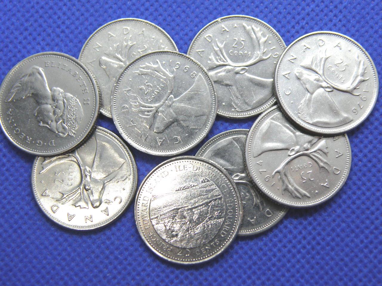 Canada 25 cent coin - Etsy 日本