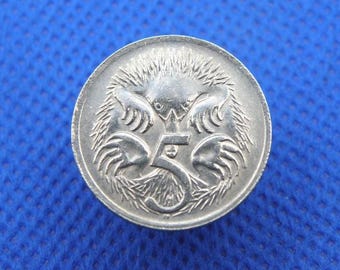 1968年 オーストラリア - 1968年 - 5セント硬貨 - エリザベス2世女王 - ハリモグラのデザイン (VL02)