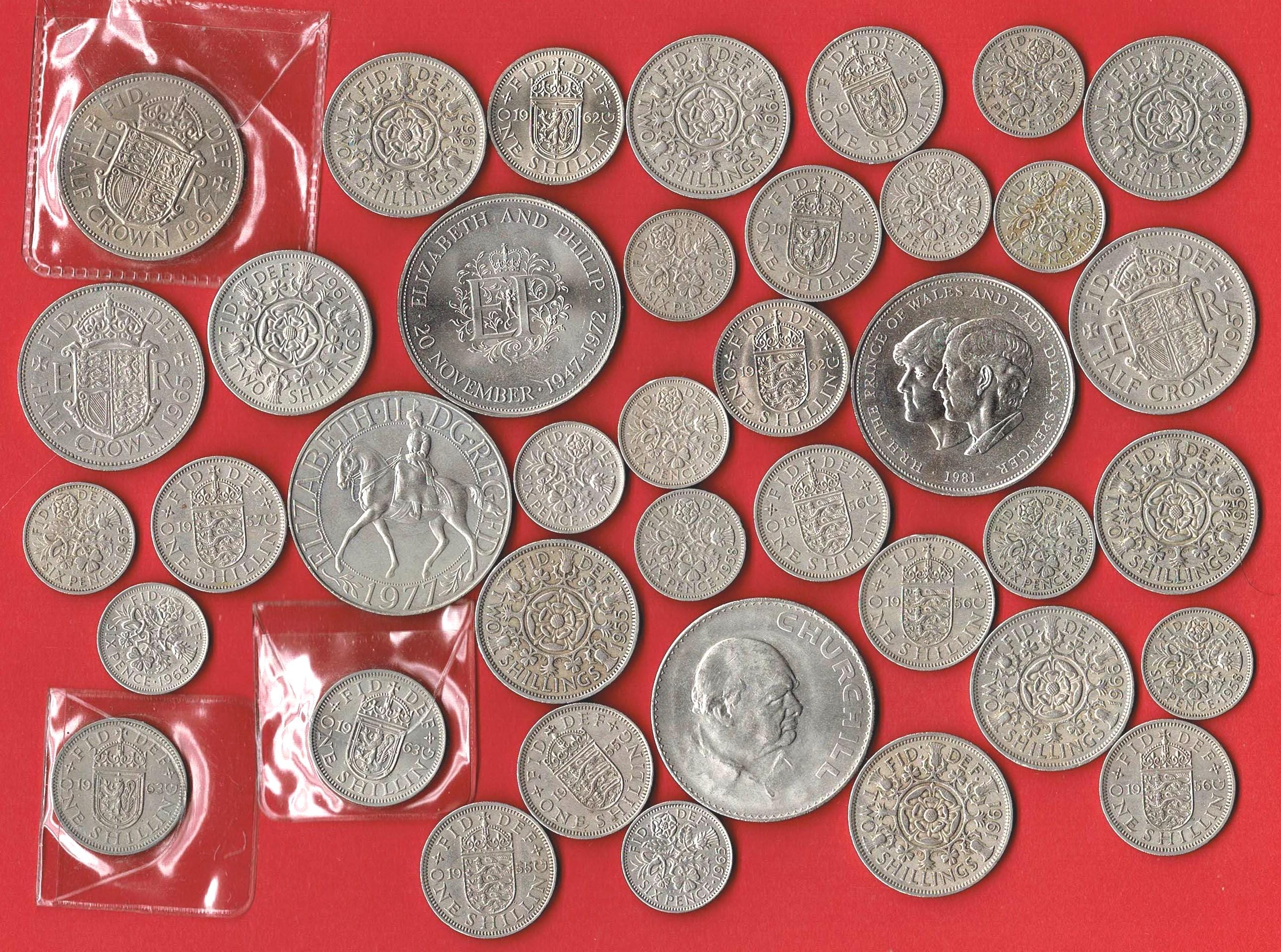 thumbnail image 2 of Florin / Two Shillings Date Run Sets – 1920 To 1967 – Choose Your Run – Fine Or Better 2 of 6