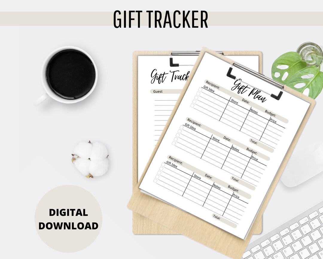 Gift List Printable and Gift Planner Printable Perfect for Any Occasion