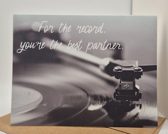 Record Player Anniversary Card: Sweet Wedding Card