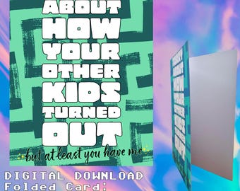 Funny Father's Day Card |  Sibling Humor Digital Download Card