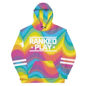 Ranked Play Rainbow Print Unisex Hoodie | Call of Duty Merchandise | Gaming Clothing for Epic Gamers