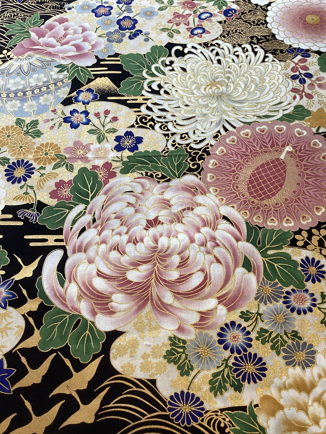 Japanese Fabric - Floral Arabesque main image 1