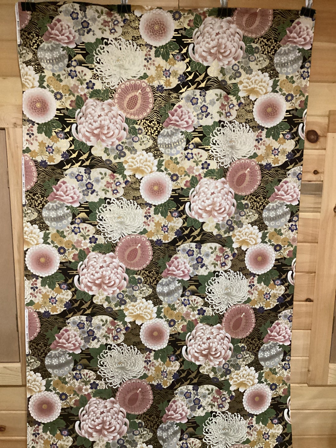 Japanese Fabric - Floral Arabesque
