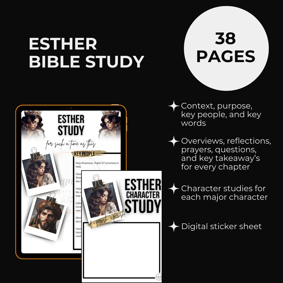 Esther Bible Study Digital Download PDF - Etsy