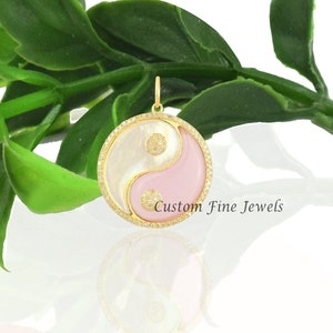 925 Silver Opal Yin Yang Pendant, Carved Yin Yang Pendant, Designer Yin Yang Pendant, Gemstone Yin Yang Pendant, Spiritual Yin Yang Pendant