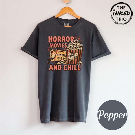 Funny Horror Movie Shirt: Horror Movies and Chill UK