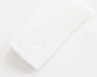 MENS CLASSIC font Embroidered Monogrammed Handkerchief, wedding handkerchief, Personalized Handkerchief, Personalized Pocket Square