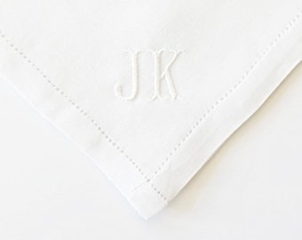 MENS CLASSIC font Embroidered Monogrammed Handkerchief, wedding handkerchief, Personalized Handkerchief, Personalized Pocket Square