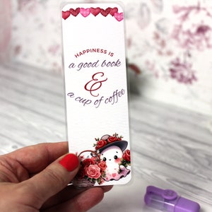 Bookmark, cute bookmark for book lovers, gift idea for book lovers, cute stationery, small gift, roses